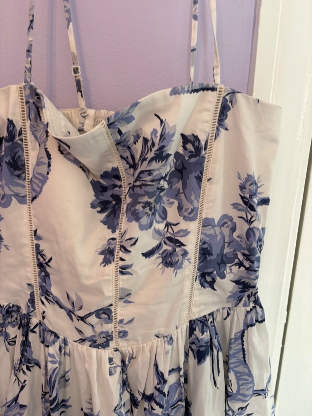 Women’s Abercrombie and Fitch blue floral dress - Picture 3 of 12